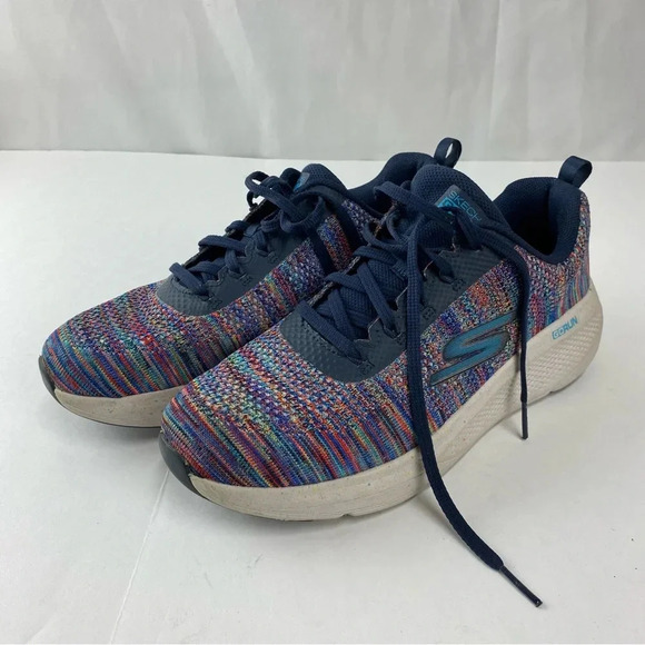 Skechers Womens 8 Go Run Elevate Multicolored Knit Athletic Shoes Lace-Up - Picture 3 of 6